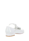 Dubarry Girls Trista Patent Communion Shoes, White