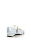 Dubarry Girls Victoria Patent Communion Shoes, White