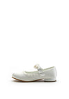 Dubarry Girls Vivienne Satin Bow Communion Shoes, White