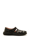 Dubarry Mens Barta Velcro Leather Sandals, Black