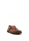 Dubarry Mens Barta Velcro Leather Sandals, Chestnut
