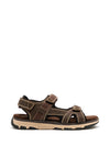 Dubarry Mens Bobby Leather Velcro Sandals, Bourbon