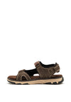 Dubarry Mens Bobby Leather Velcro Sandals, Bourbon