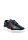 Dubarry Boys Leo Faux Leather Trainers, Navy