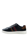 Dubarry Boys Leo Faux Leather Trainers, Navy