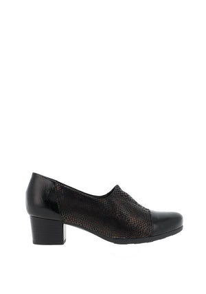Dubarry Jazzy Leather Block Heel Shoes, Black