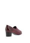 Dubarry Womens Jazzy Leather Block Heel Shoes, Burgundy