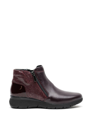 Dubarry Womens Jay Leather Ankle Boots, Wine