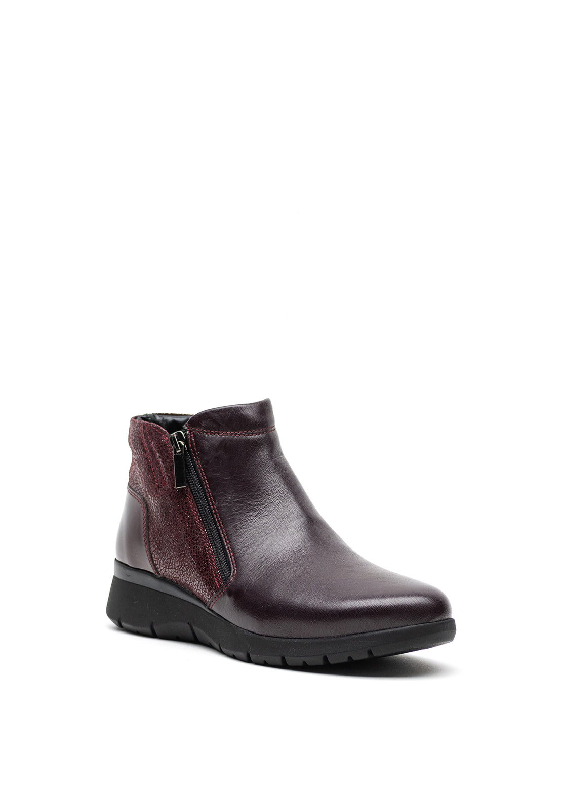 Dubarry Womens Jay Leather Ankle Boots, Wine