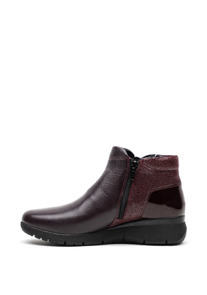 Dubarry Womens Jay Leather Ankle Boots, Wine