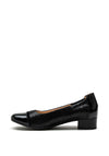 Dubarry Womens Jone Patent Leather E-Fitting Court Shoe, Black