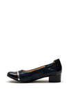 Dubarry Womens Jone Patent Leather E-Fitting Court Shoe, Navy