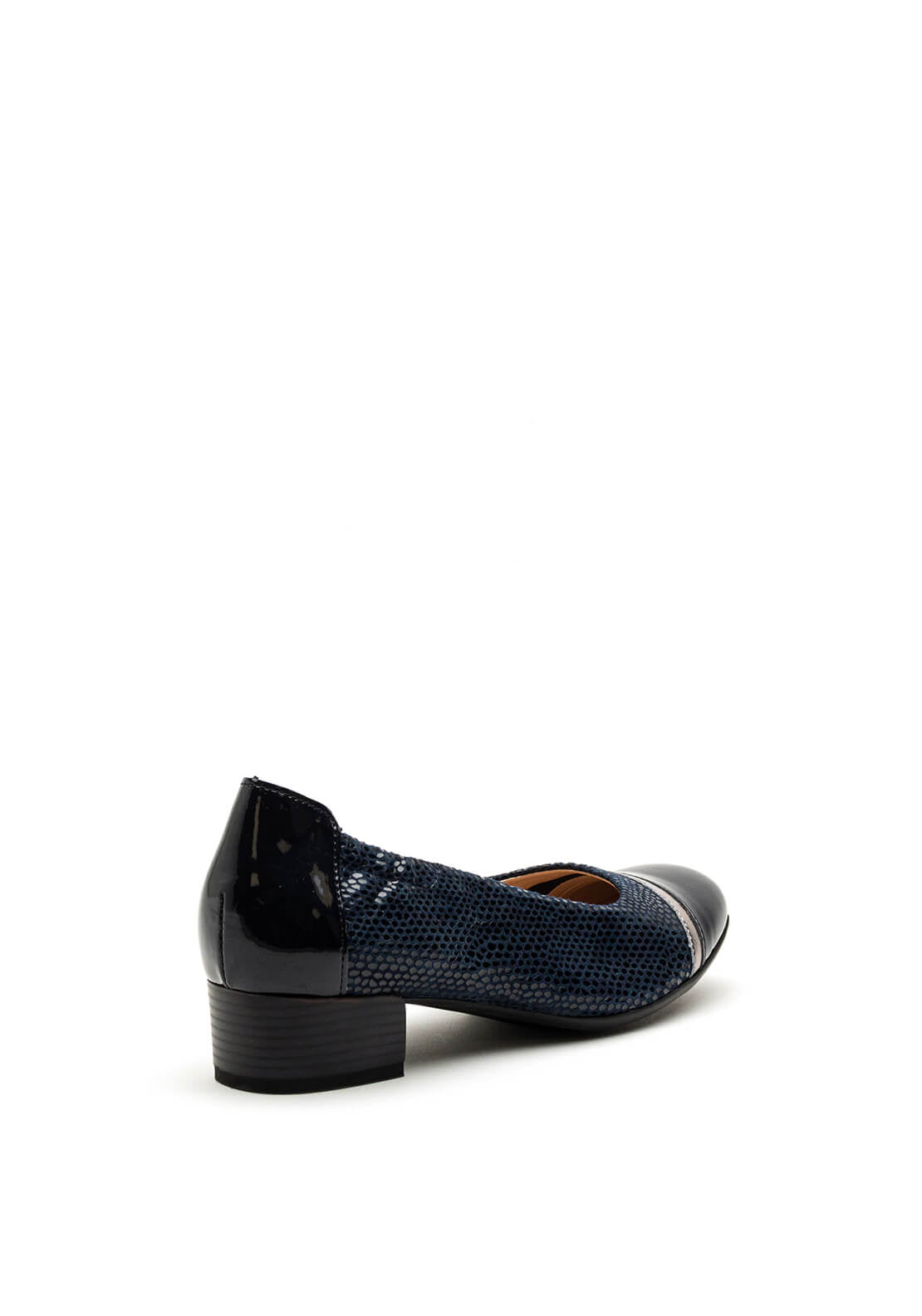 Dubarry Womens Jone Patent Leather E-Fitting Court Shoe, Navy