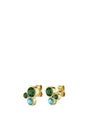 Dyrberg/Kern Aki Earrings, Gold & Green