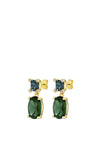Dyrberg/Kern Antonia Drop Earrings, Gold & Green