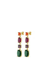 Dyrberg/Kern Cornelia Rainbow Drop Earrings, Gold Multi
