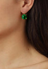 Dyrberg/Kern Diana Emerald Green Drop Earrings, Gold