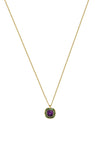 Dyrberg/Kern Kelly Green Pave Necklace Gold & Purple