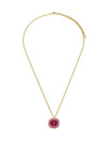 Dyrberg/Kern Kelly Pink Pave Necklace Gold & Red
