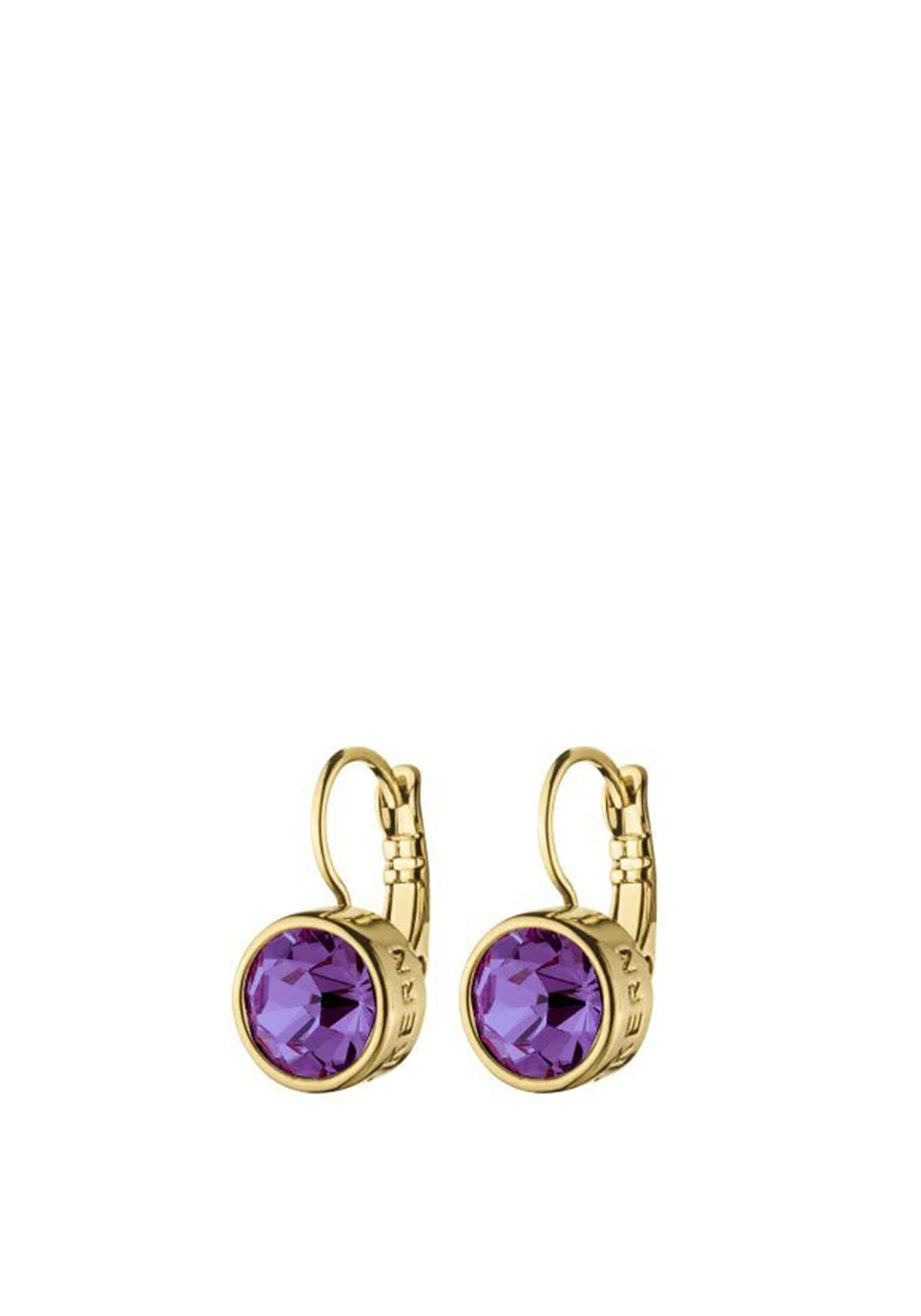 Dyrberg/Kern Louise Amethyst Drop Earrings, Gold