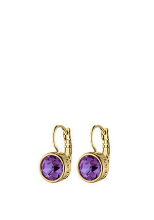 Dyrberg/Kern Louise Amethyst Drop Earrings, Gold