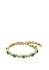 Dyrberg/Kern Sascha Blue & Green Bracelet, Gold