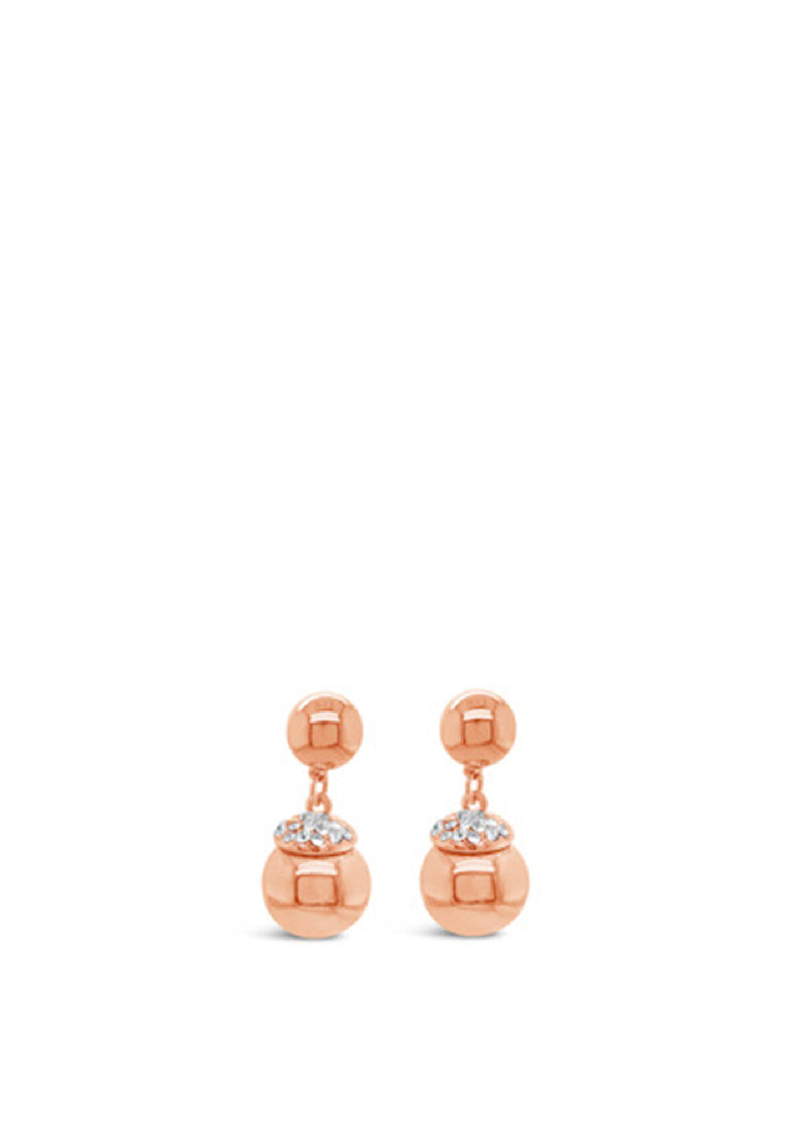 Absolute Ball Drop Earrings, Rose Gold