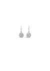 Absolute Silver Crystal Disc Earrings