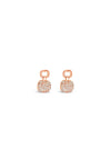 Absolute Embellished Square Drop Pendant Earrings, Rose Gold