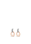 Absolute Two-Tone Drop Earrings, Silver & Rose Gold