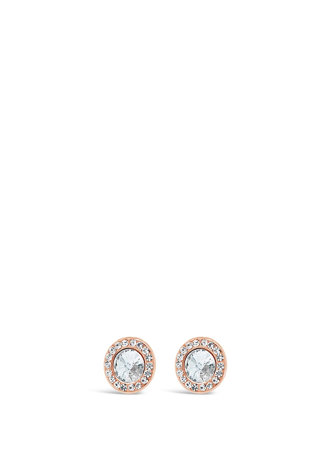 Absolute Rose Gold Crystal Disk Earrings
