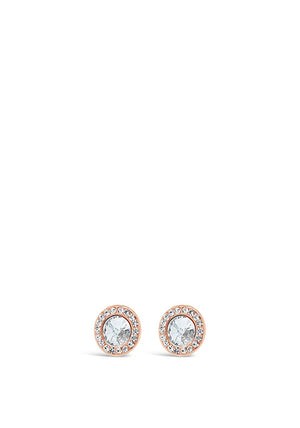 Absolute Rose Gold Crystal Disk Earrings