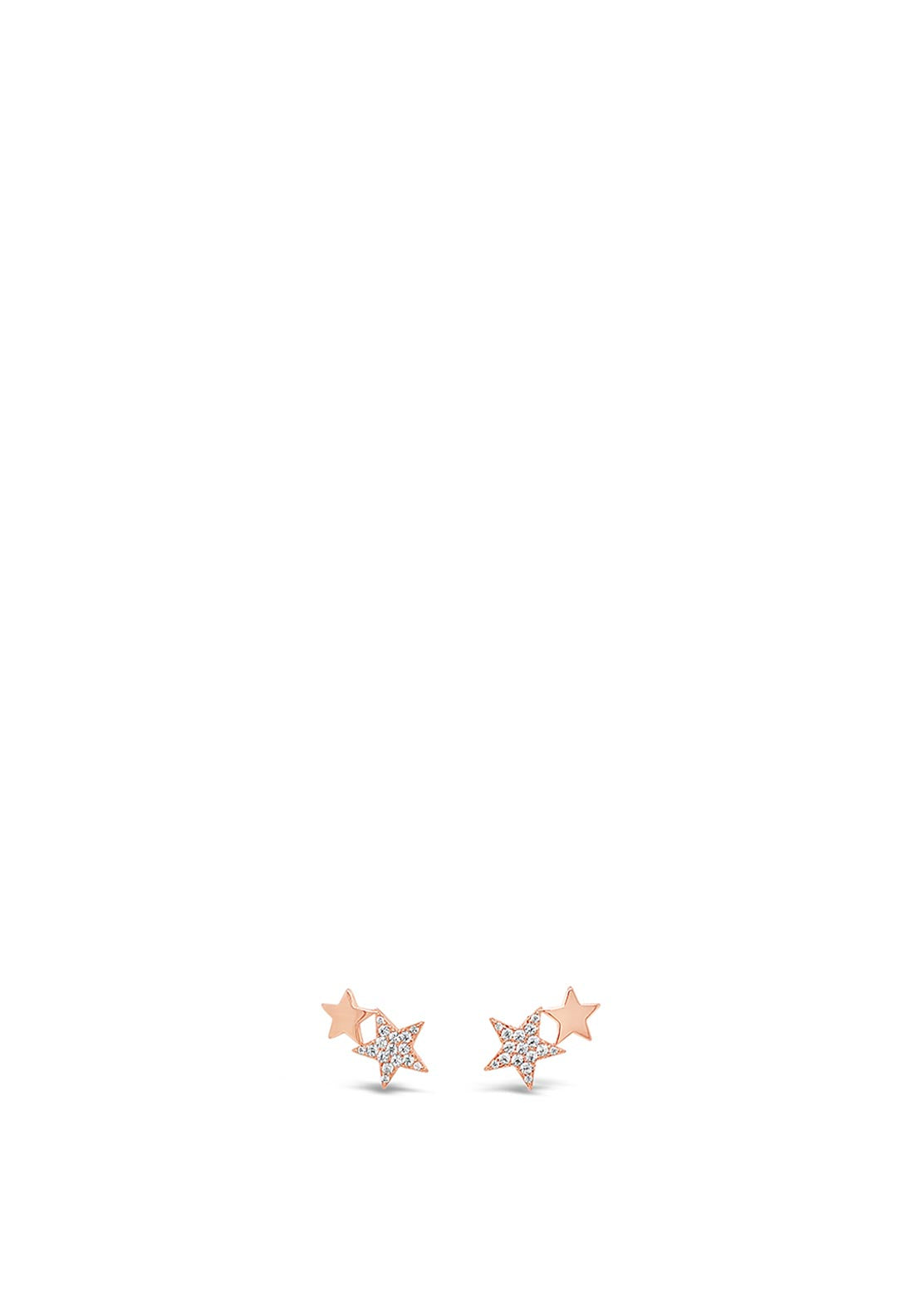 Absolute Double Star Earrings, Rose Gold