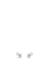 Absolute Double Star Earrings, Silver