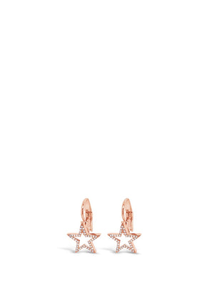 Absolute Open Diamante Star Earrings, Rose Gold