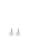 Absolute Open Diamante Star Earrings, Silver