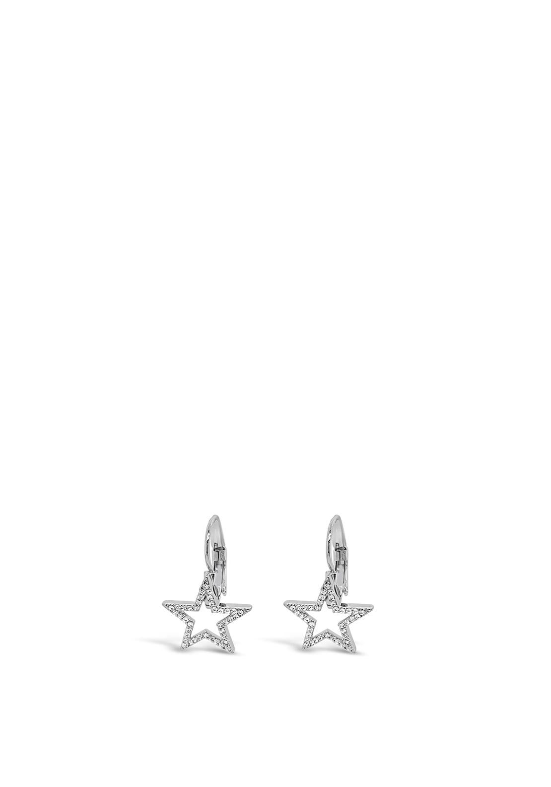 Absolute Open Diamante Star Earrings, Silver
