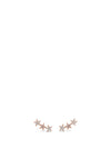Absolute Three Diamante Star Stud Earring, Rose Gold