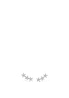 Absolute Three Diamante Star Stud Earring, Silver