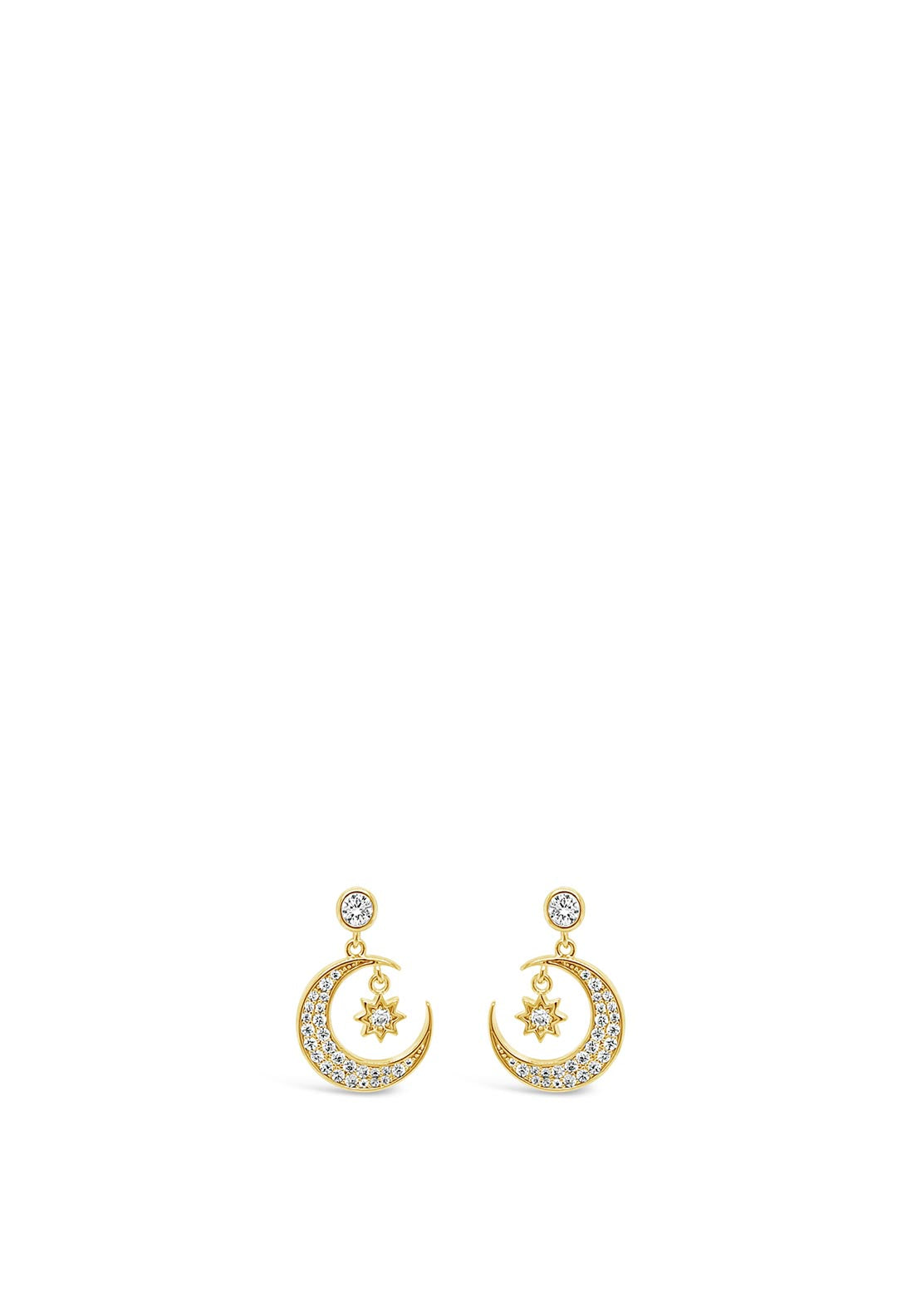 Absolute Moon & Star Stud Earring, Gold