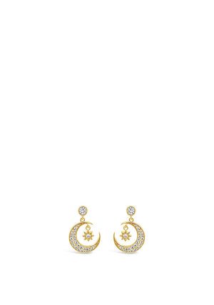 Absolute Moon & Star Stud Earring, Gold