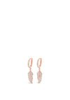 Absolute Diamante Feather Drop Earring, Rose Gold