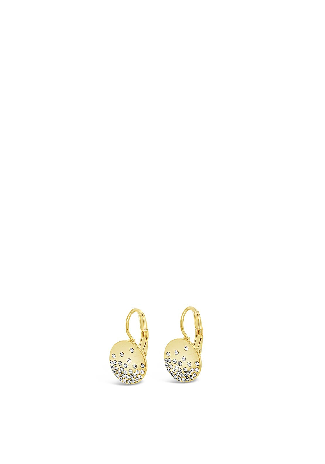 Absolute Diamante Disc Earring, Gold