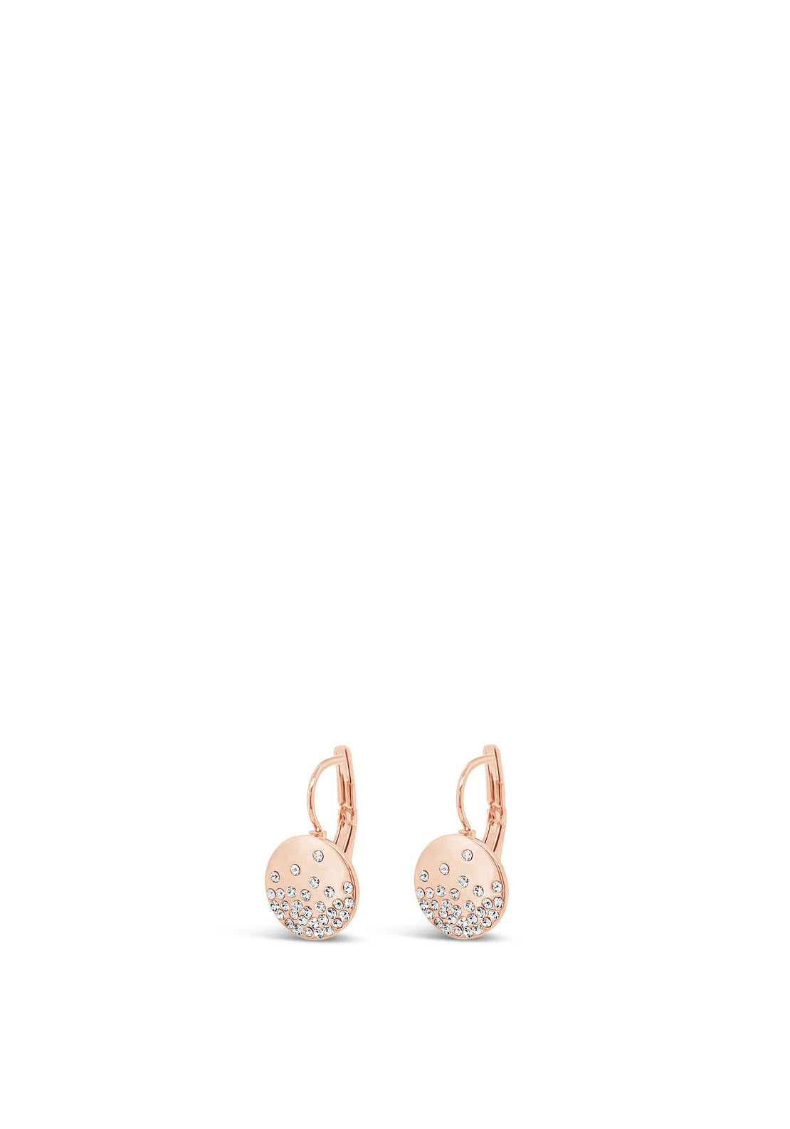 Absolute Diamante Disc Earring, Rose Gold