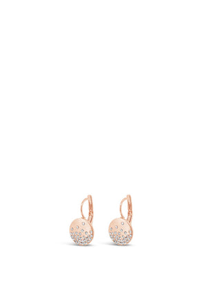 Absolute Diamante Disc Earring, Rose Gold