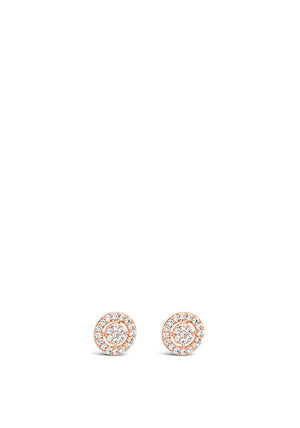 Absolute Crystal Stud Earrings, Rose Gold