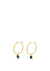 Absolute Sapphire Hoop Earrings, Gold