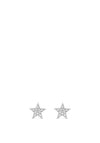 Absolute Crystal Star Stud Earrings, Silver