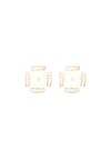 Nour London Pearl Wrap Stud Earrings, Silver