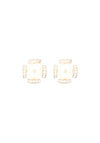 Nour London Pearl Detailed Stud Earrings, Rose Gold